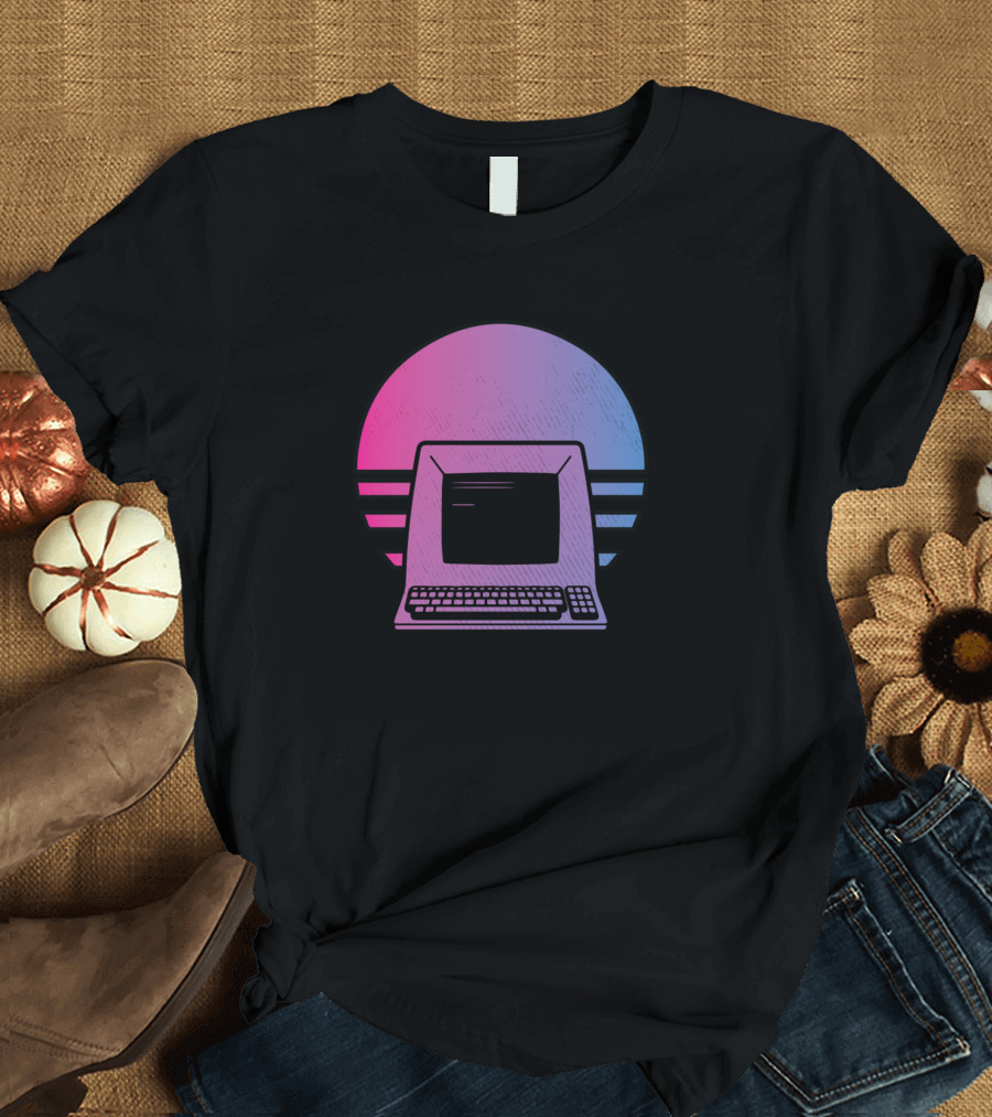 Retro Computer Nerd Vintage Vibes T-Shirt
