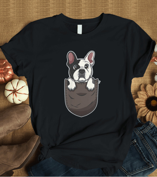 T-Shirt: French Bulldog in Pocket Cute Dog Valentine T-Shirt French Bulldog in Pocket Cute Dog Valentine T-Shirt