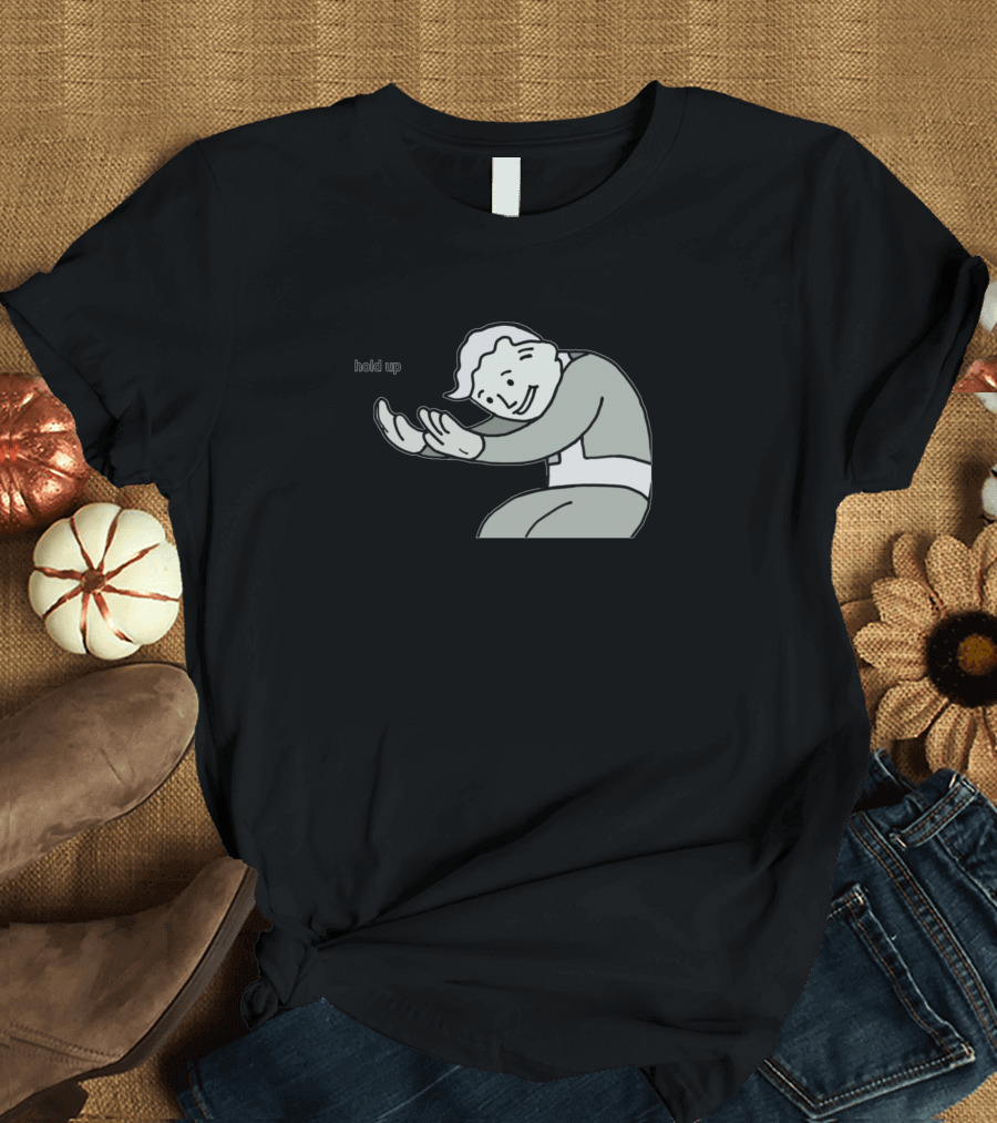 Fallout Vault Boy Hold Up Meme T-Shirt
