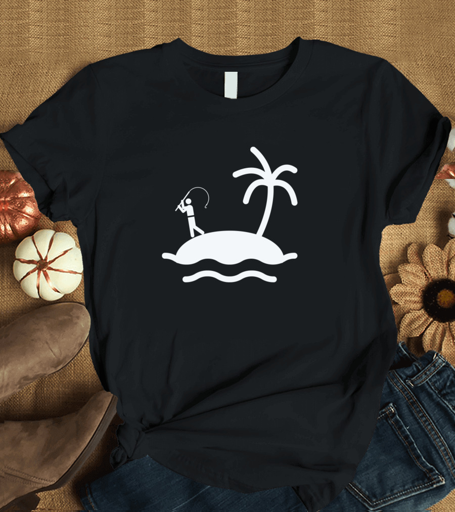 Island Fishing Palm Tree T-Shirt