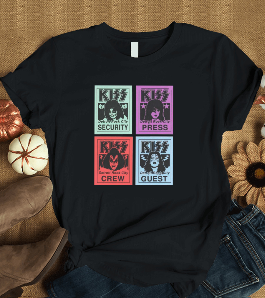 KISS Detroit Rock City Security Press Crew Guest T-Shirt