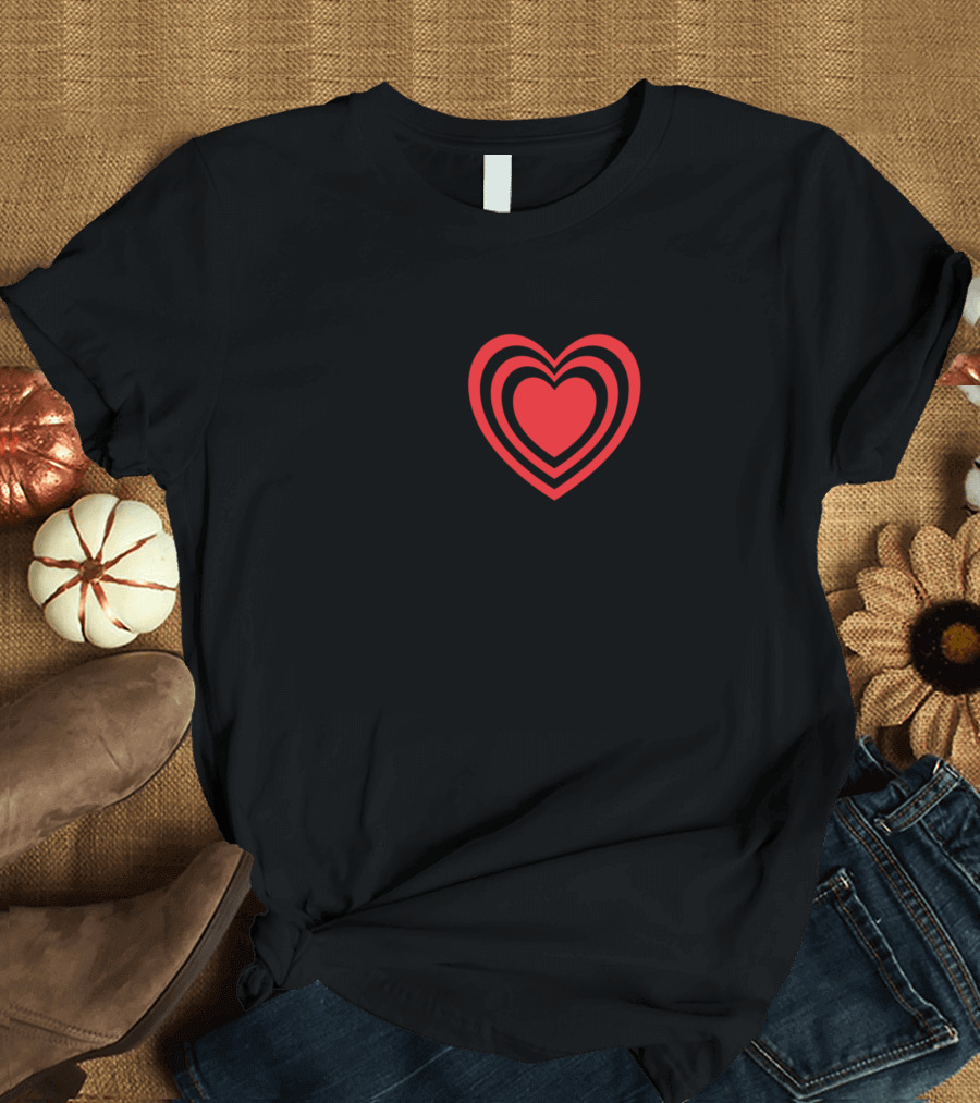 Love Heart Be Kind Red Black T-Shirt