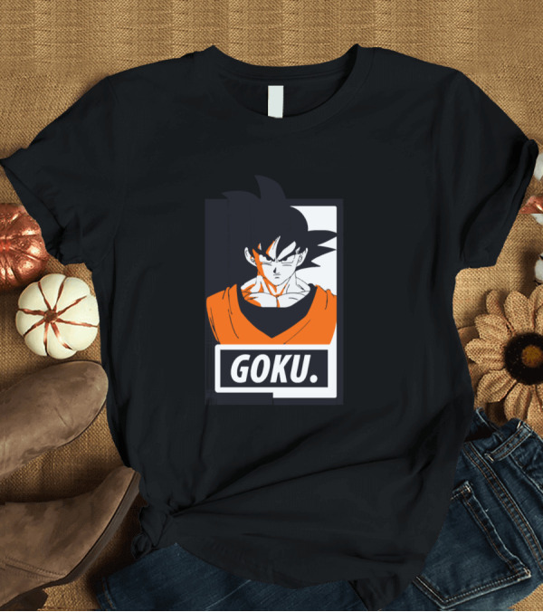 T-Shirt: Son Goku Iconic Orange Gi Anime Character Stance T-Shirt Son Goku Iconic Orange Gi Anime Character Stance T-Shirt