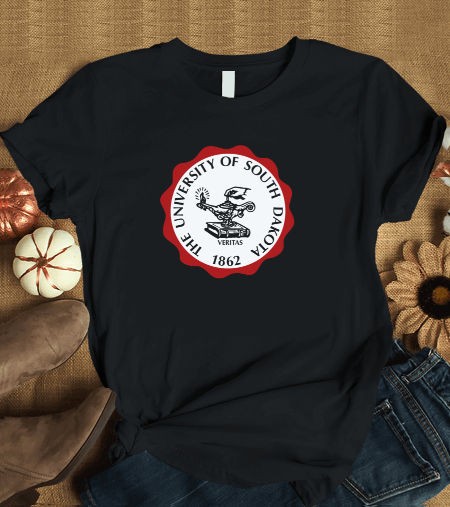 The University Of South Dakota Veritas 1862 Seal T-Shirt