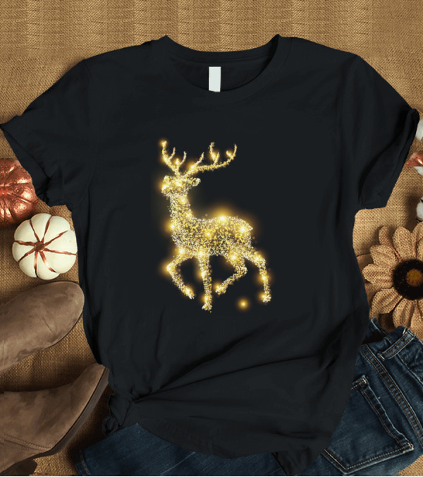 T-Shirt: Golden Gazelle Sparkling Light Deer T-Shirt Golden Gazelle Sparkling Light Deer T-Shirt