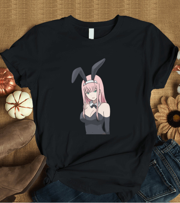 T-Shirt: Zero Two Bunny Girl Darling in the Franxx Anime Character T-Shirt Zero Two Bunny Girl Darling in the Franxx Anime Character T-Shirt