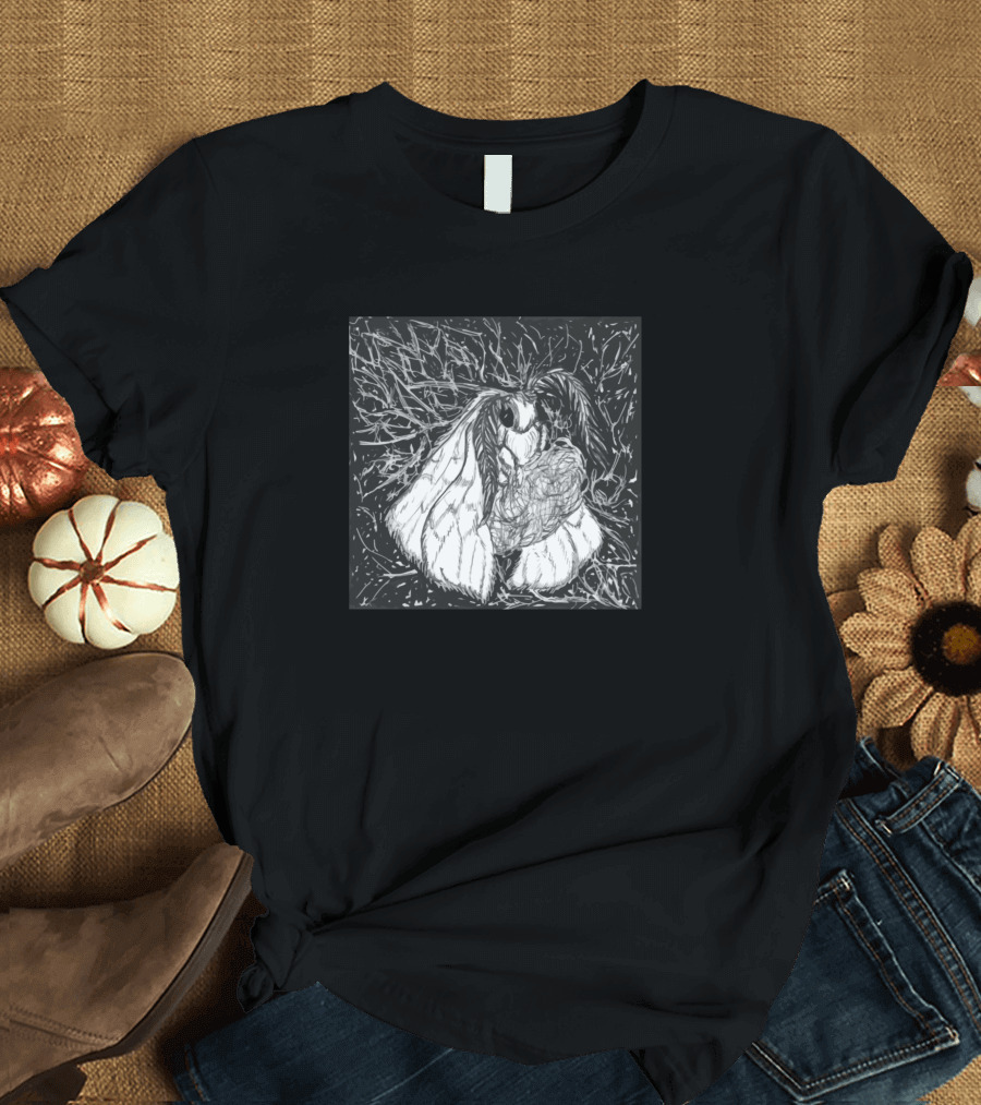 Silk Moth The Dream Weaver Ethereal Wings in Night Forest T-Shirt
