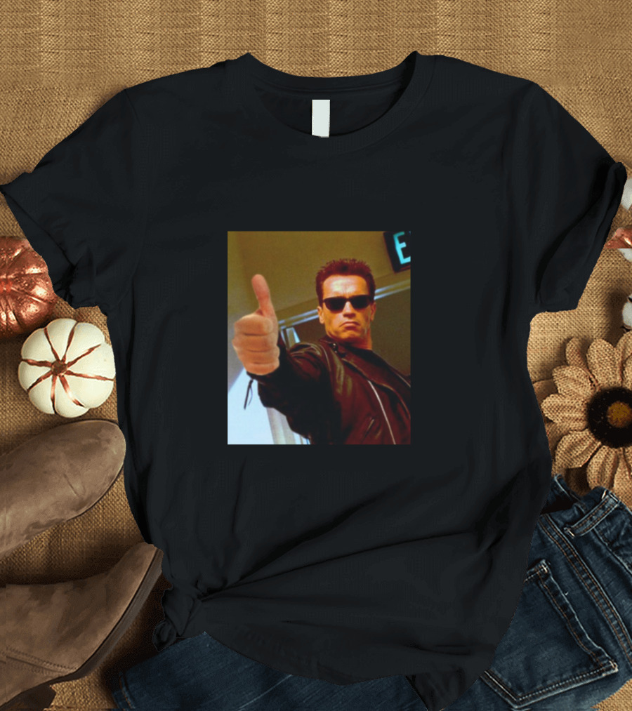 Stay Positive Test Negative Terminator Thumbs Up T-Shirt