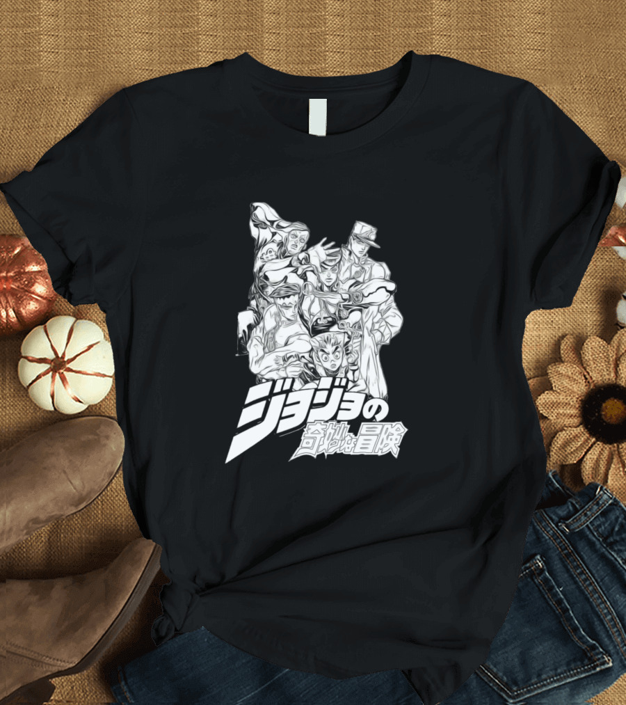 JoJo's Bizarre Adventure Japanese Characters Manga T-Shirt