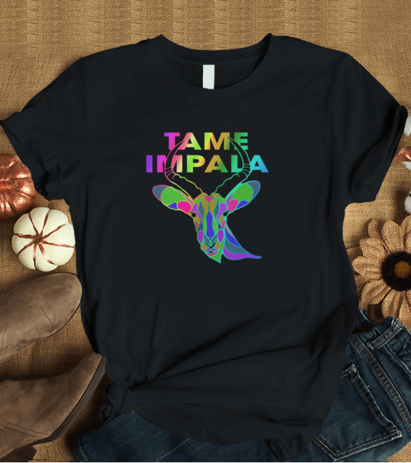 T-Shirt: Tame Impala Colorful Psychedelic Antelope Portrait Classic Pop T-Shirt Tame Impala Colorful Psychedelic Antelope Portrait Classic Pop T-Shirt