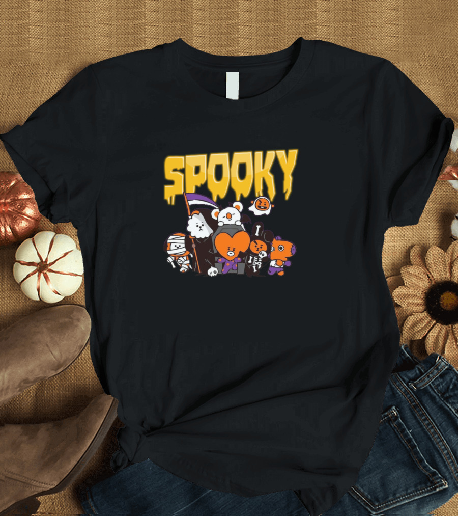 SPOOKY Halloween BT21 Characters in Costume T-Shirt
