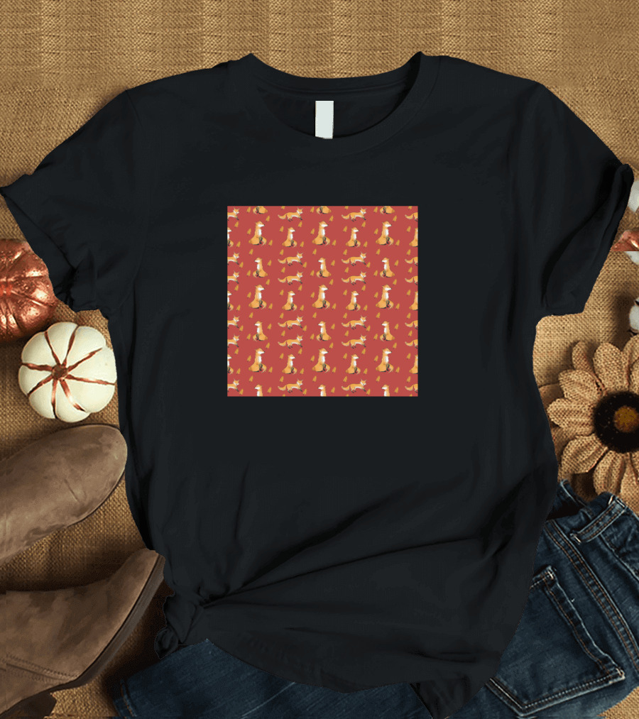 All The Foxes Pattern T-Shirt