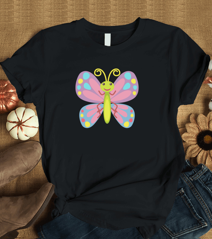 Kinds Birds Colorful Butterfly T-Shirt