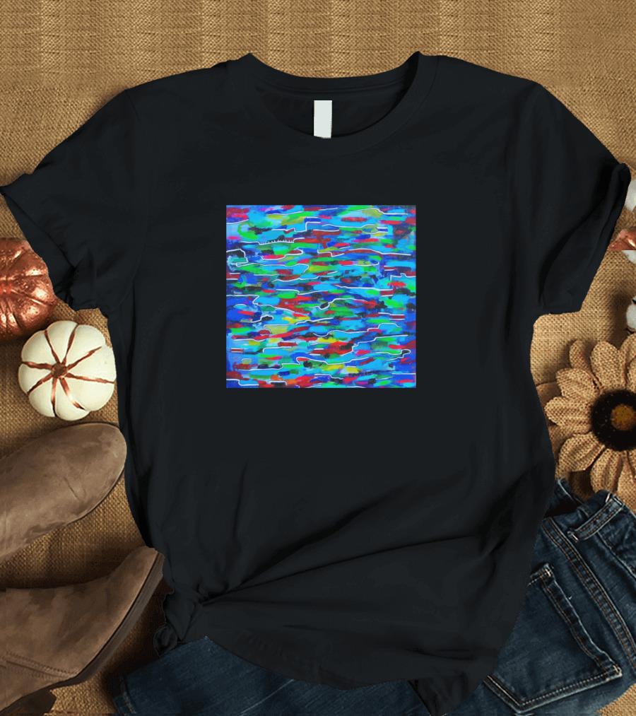 Mapping Colorful Abstract T-Shirt