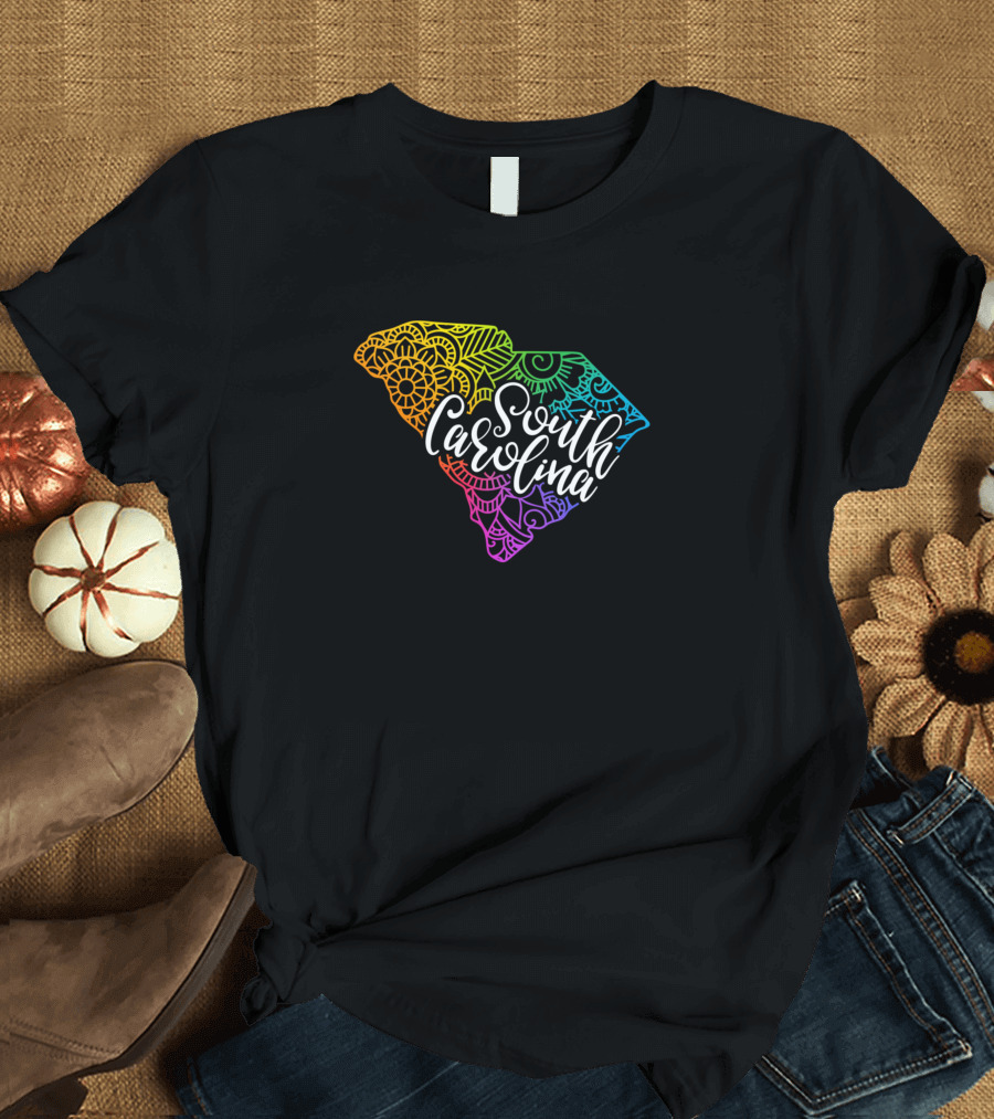 South Carolina Rainbow Mandala T-Shirt