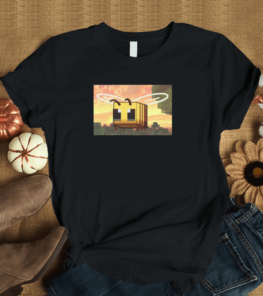 Minecraft Bee at Sunset T-Shirt