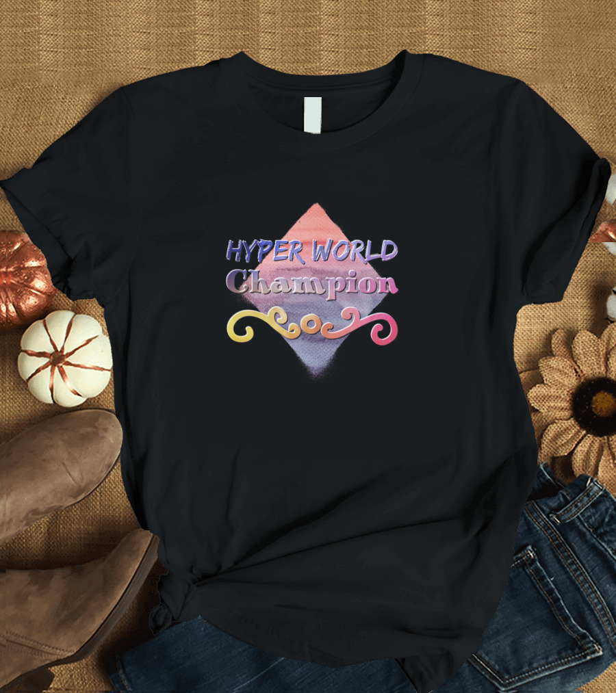 HYPER WORLD Champion Gradient Diamond Swirl T-Shirt