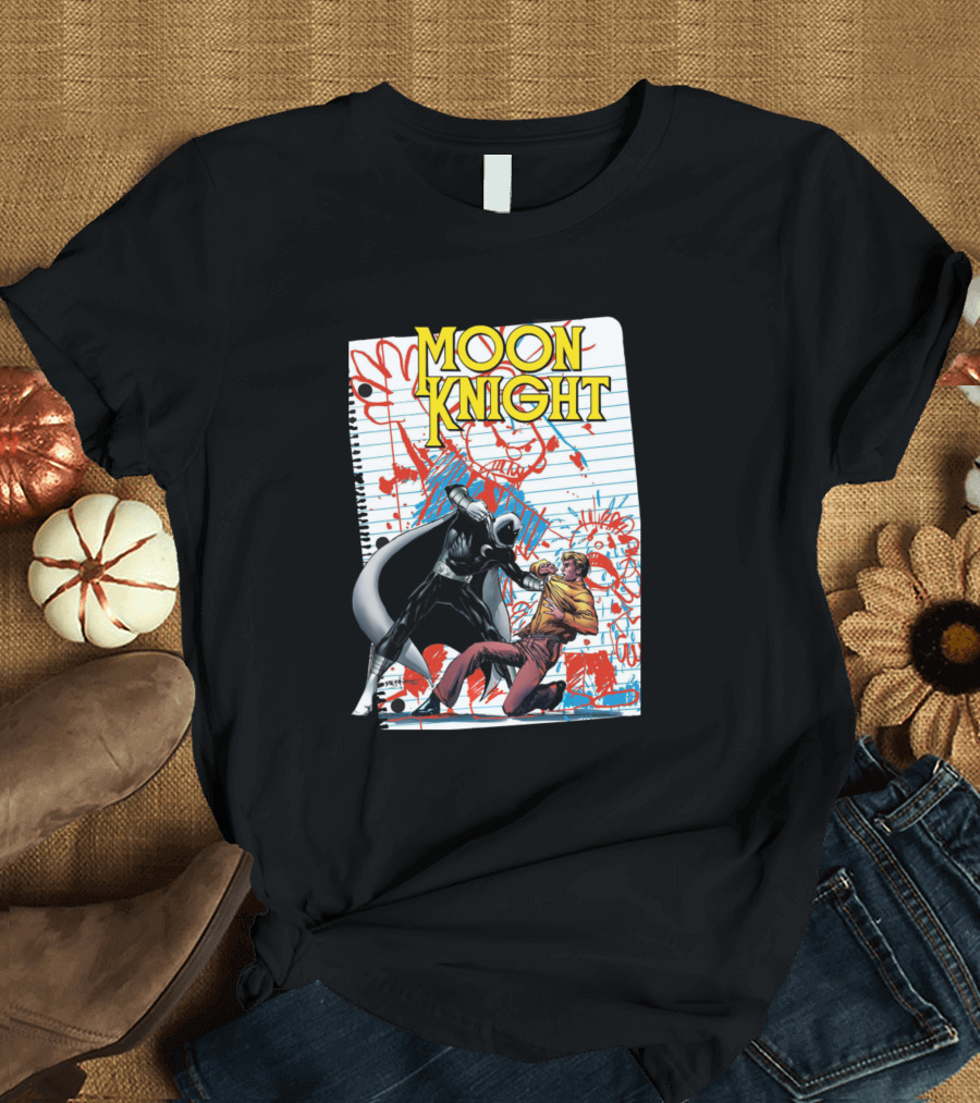 MOON KNIGHT Comic Book Style Battle Scene T-Shirt