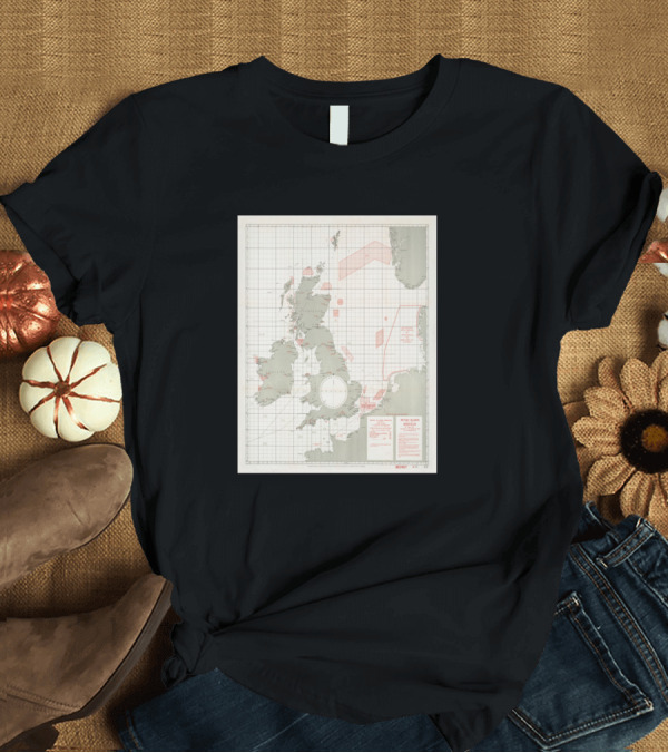 T-Shirt: Vintage 1918 Map of English Channel Naval Minefields and Surrounding Areas T-Shirt Vintage 1918 Map of English Channel Naval Minefields and Surrounding Areas T-Shirt