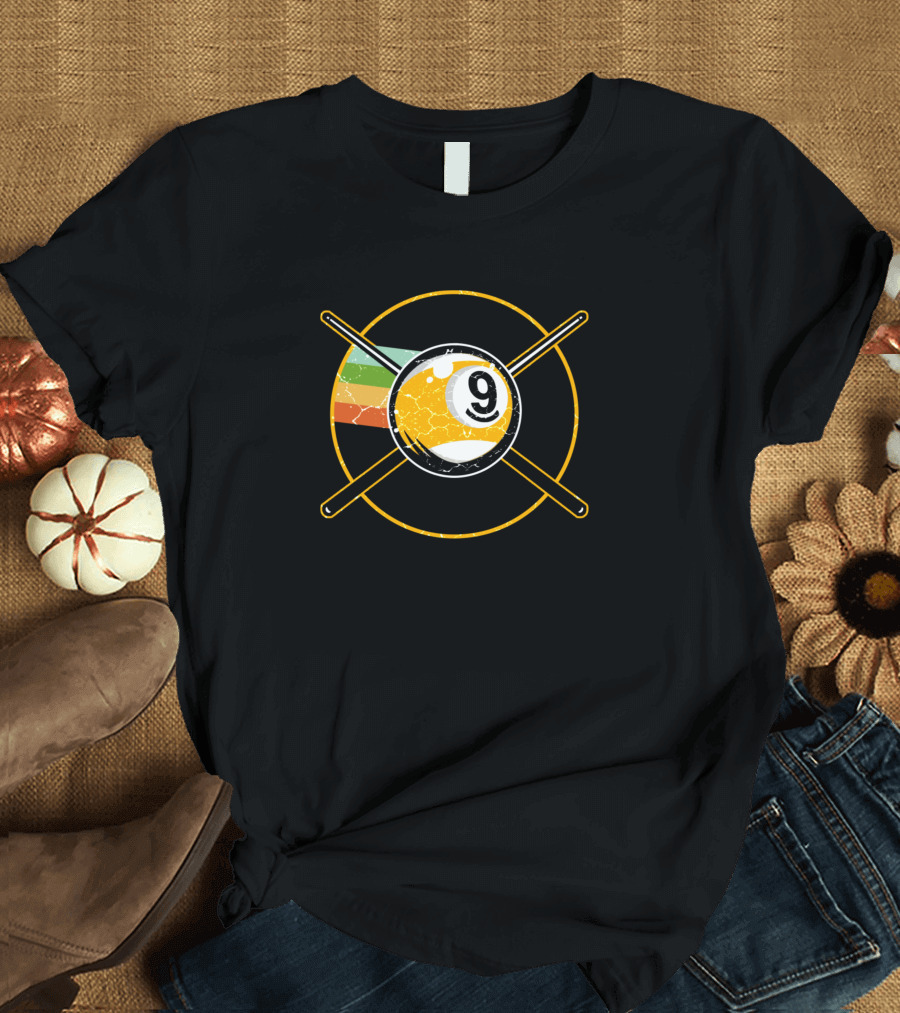 9 Ball Vintage Billiards T-Shirt