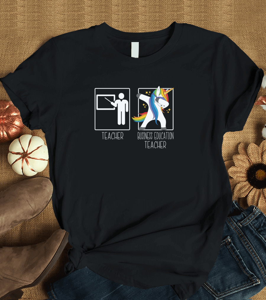 Teacher Unicorn Business Education Teacher T-Shirt