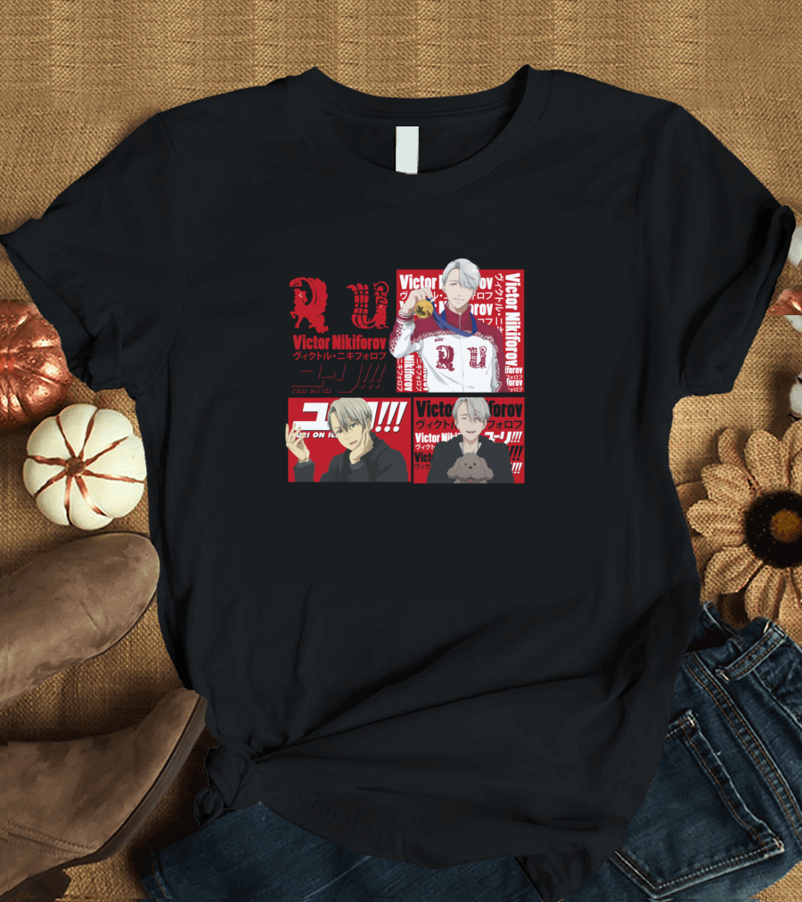 Victor Nikiforov Yuri on Ice Character Panels T-Shirt