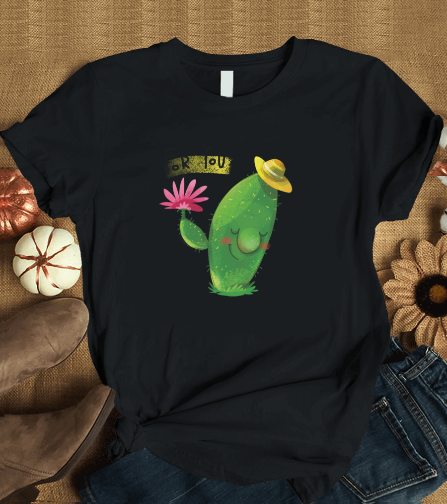 Cactus For You Flower Hat Love T-Shirt