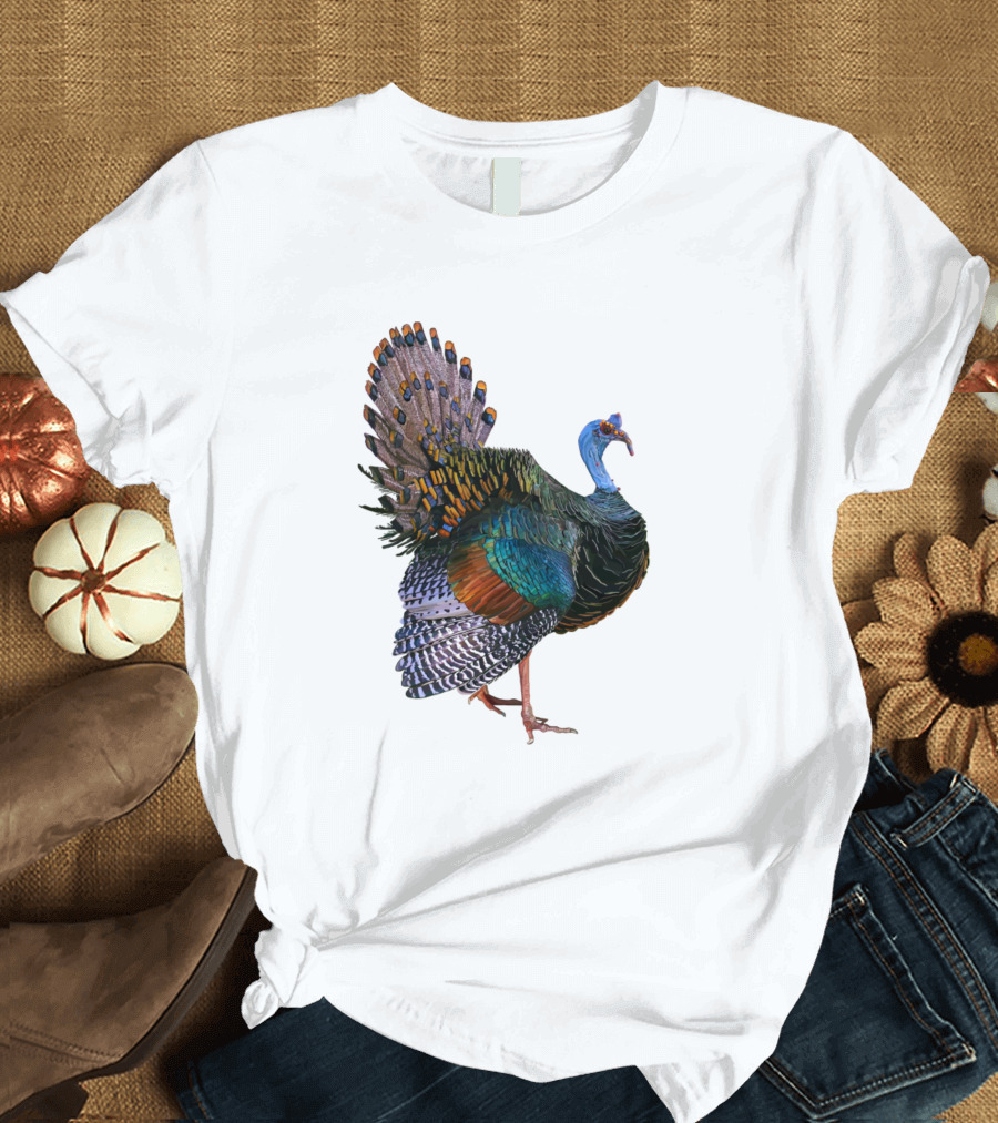 Ocellated Turkey Colorful Plumage Display T-Shirt