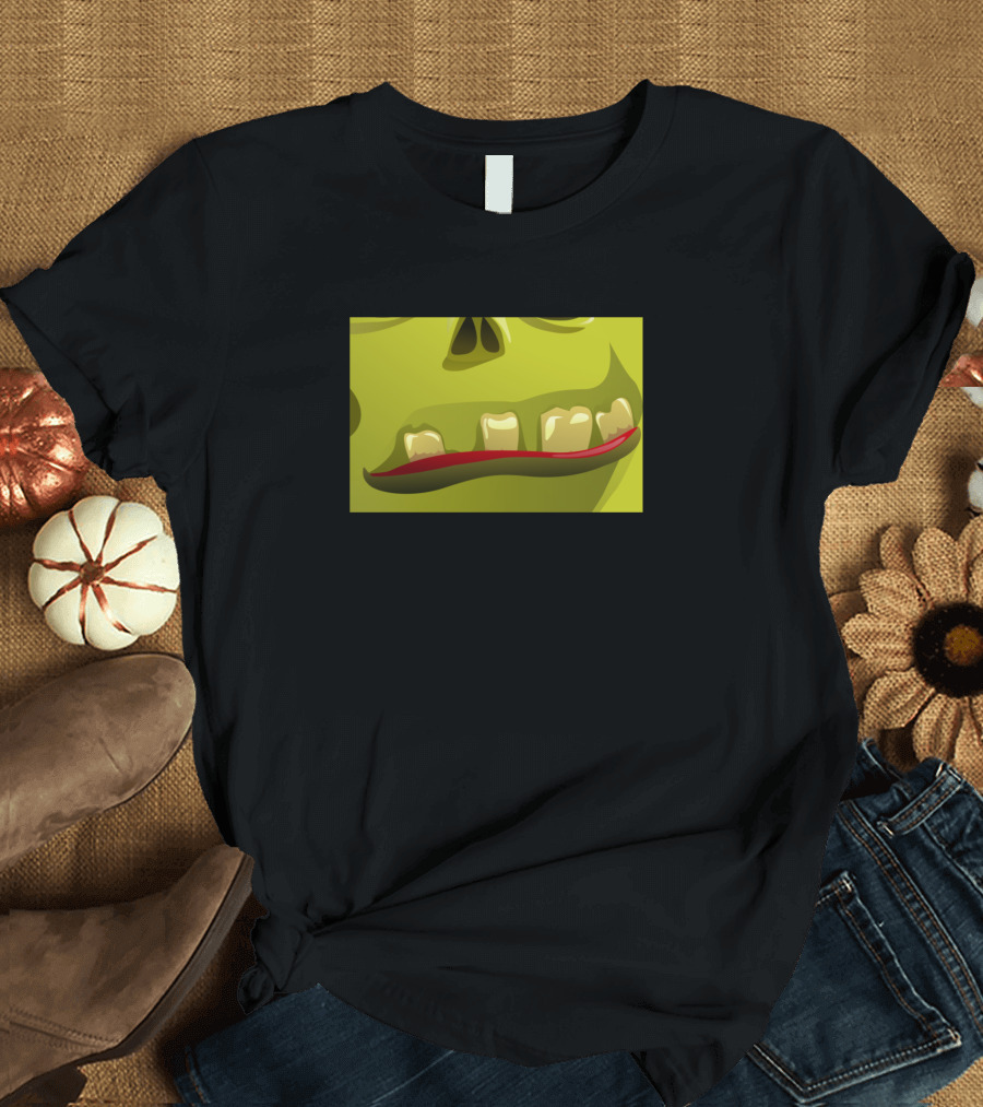 Pumpkin Mask Green Zombie Face Mask T-Shirt
