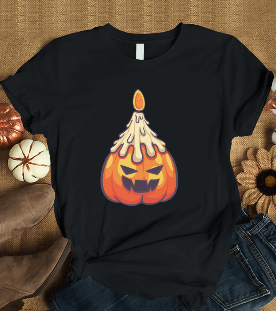 Scary Pumpkins Candle-Top Jack-O'-Lantern T-Shirt