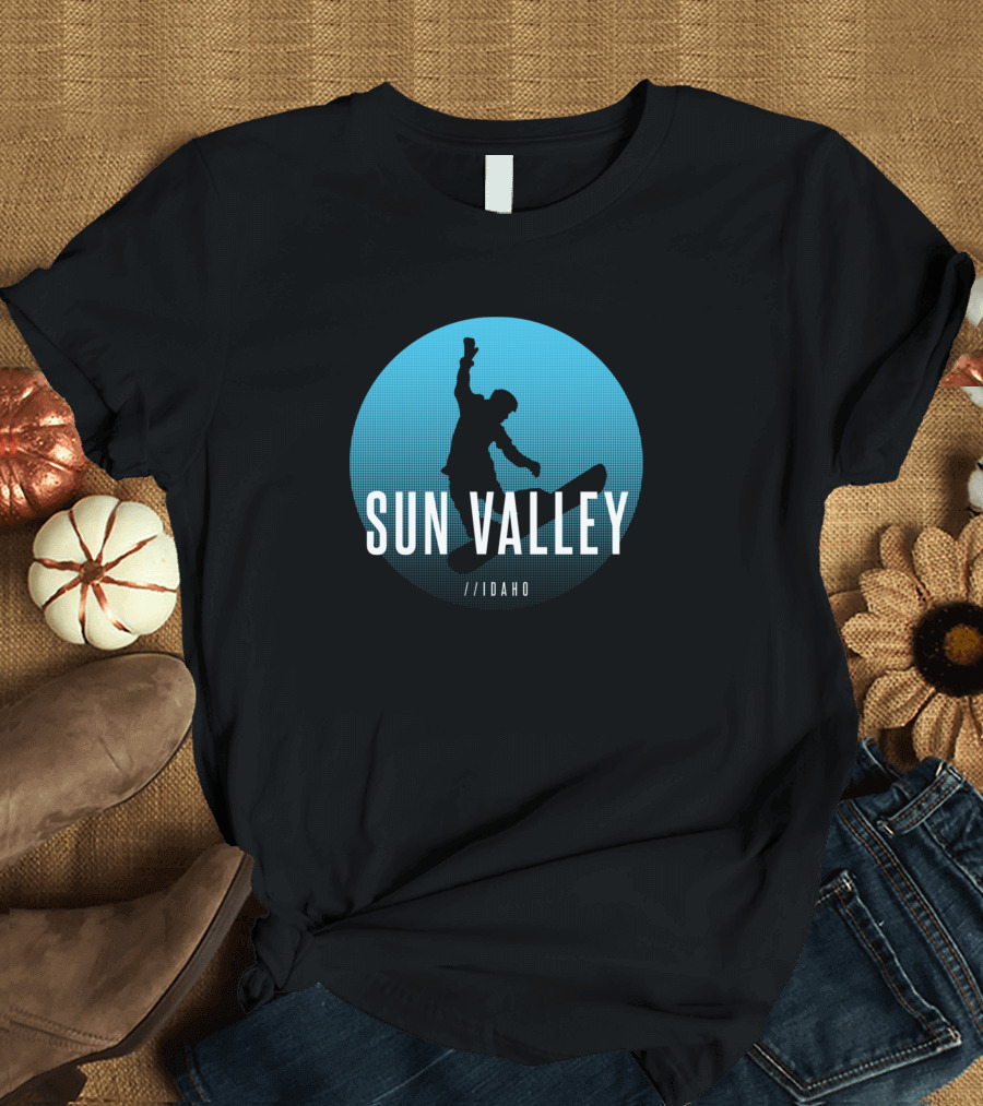Sun Valley Idaho Snowboarding Fan Mountain Snowboard T-Shirt