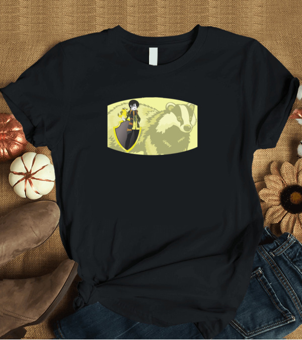 T-Shirt: Yellow Spell Caster Badger Shield T-Shirt Yellow Spell Caster Badger Shield T-Shirt