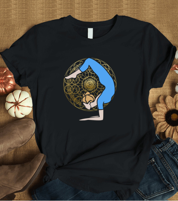 T-Shirt: Yoga Pose Mandala Balance Meditation T-Shirt Yoga Pose Mandala Balance Meditation T-Shirt