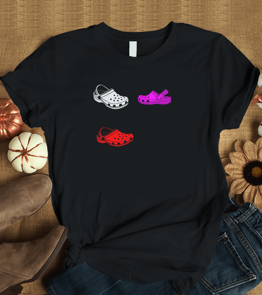 Crocs You Ain't Rockin If You Ain't Crocin Colorful Clogs T-Shirt