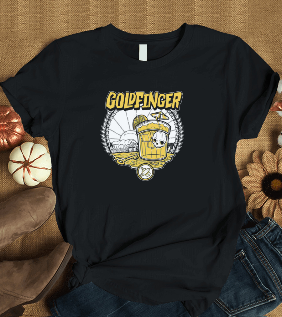 Goldfinger Skull Lemonade Drink Scene T-Shirt