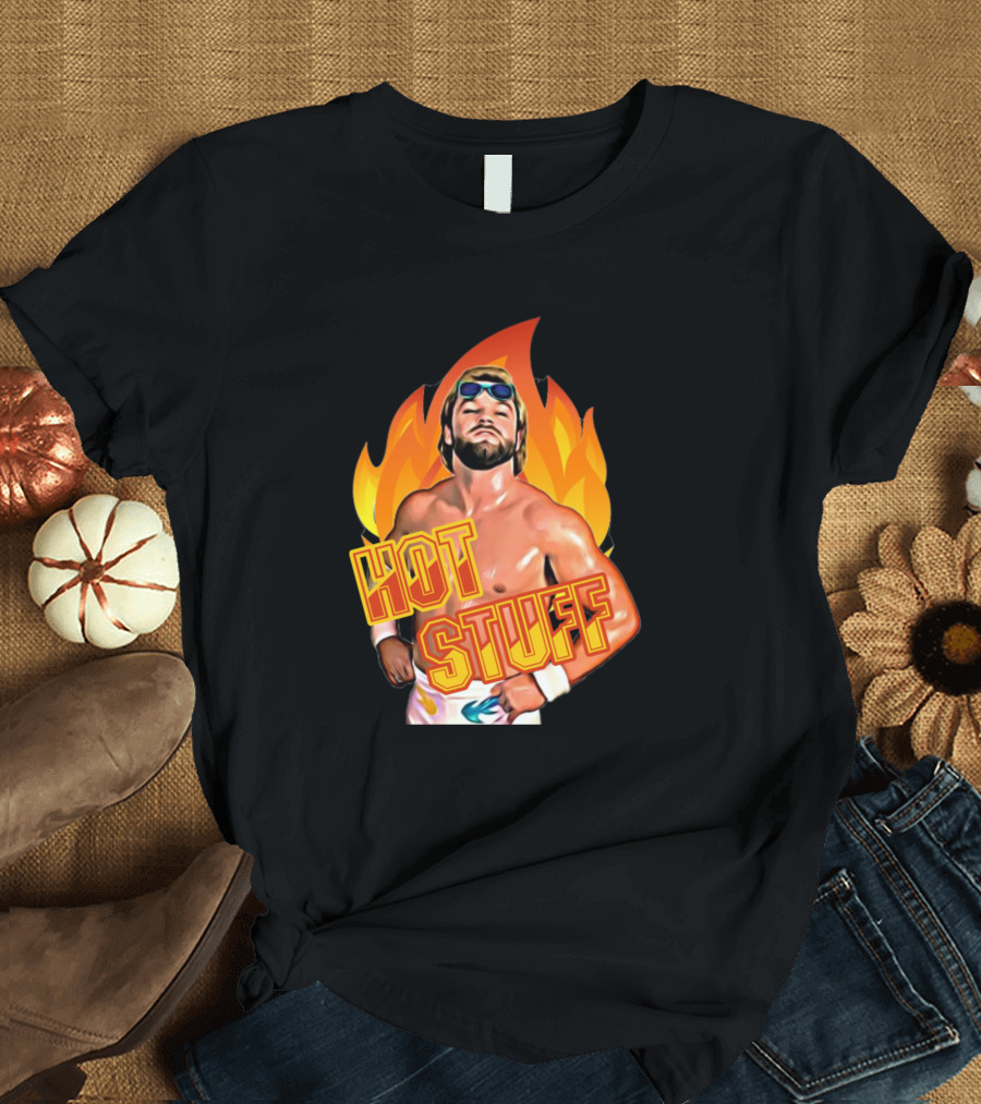 Hot Stuff Retro Wrestling Flames T-Shirt