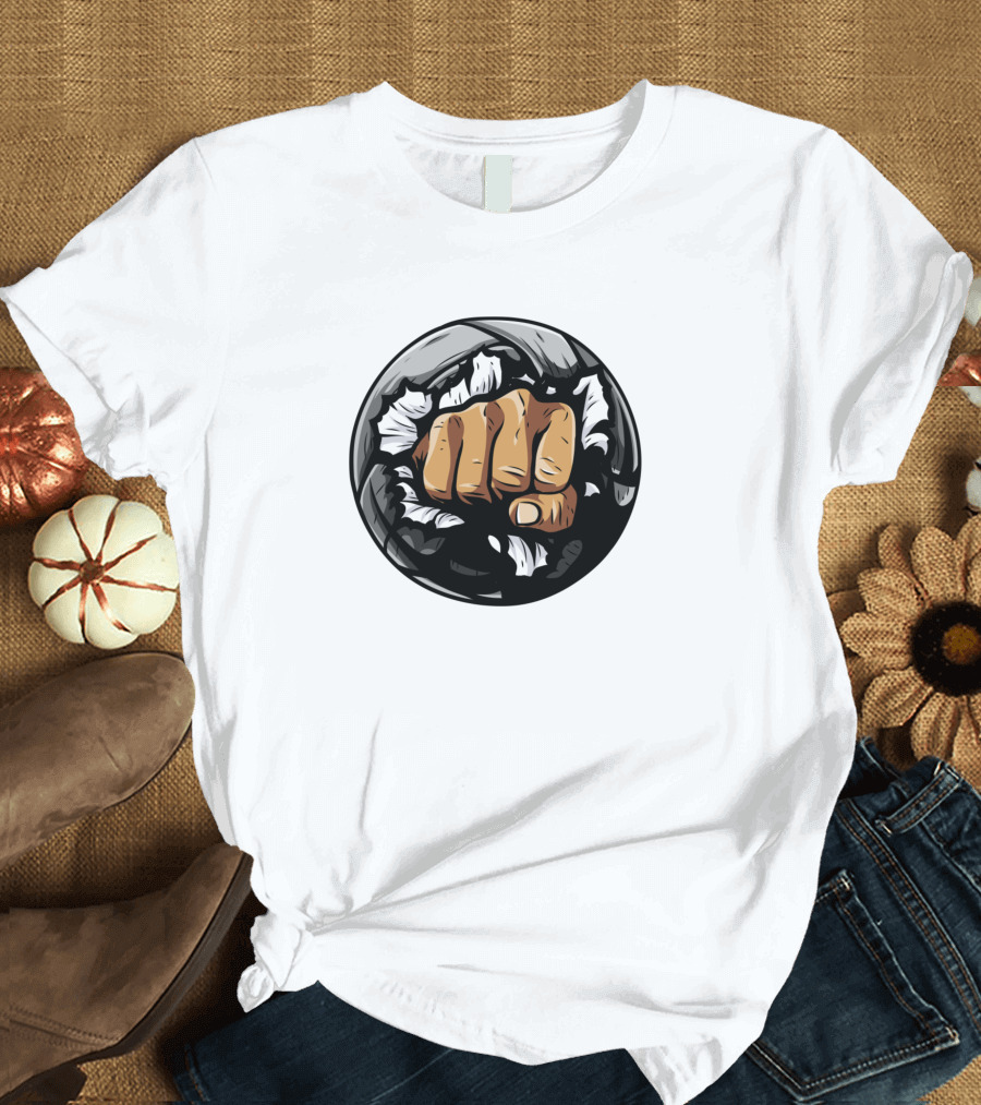 One Punch Destroyed The Volleyball Anime Fist Through Ball T-Shirt