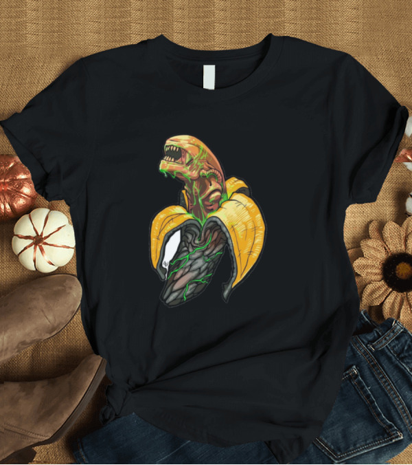 T-Shirt: Alien Xenomorph Banana Mashup T-Shirt Alien Xenomorph Banana Mashup T-Shirt