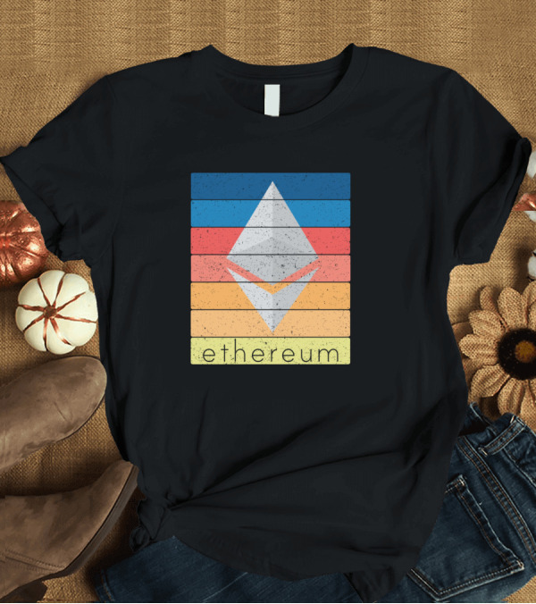 T-Shirt: Ethereum Geometric Block Stripes T-Shirt Ethereum Geometric Block Stripes T-Shirt
