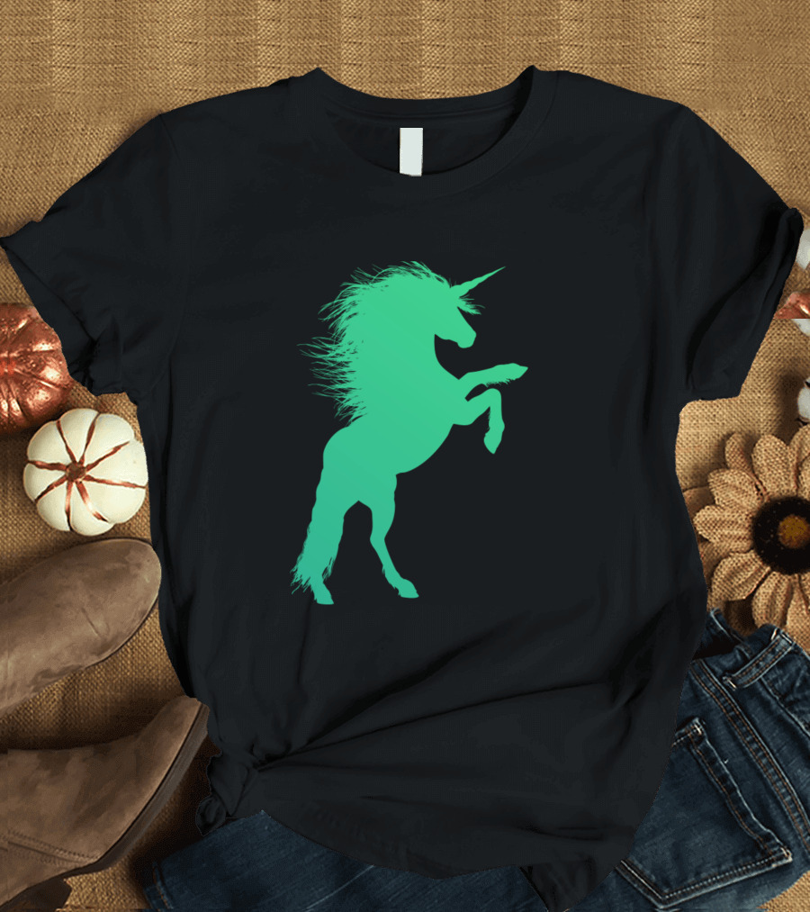 Green Gradient Unicorn T-Shirt