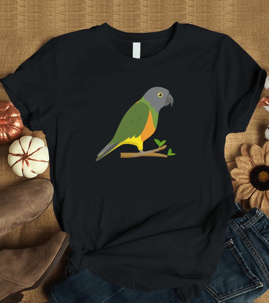 Senegal Parrot Colorful Bird Branch T-Shirt