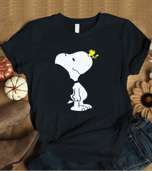 T-Shirt: Snoopy and Woodstock Peanuts Characters T-Shirt Snoopy and Woodstock Peanuts Characters T-Shirt