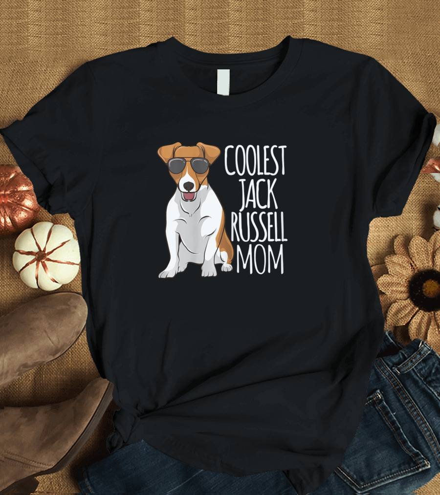 Coolest Jack Russell Terrier Mom with Sunglasses T-Shirt