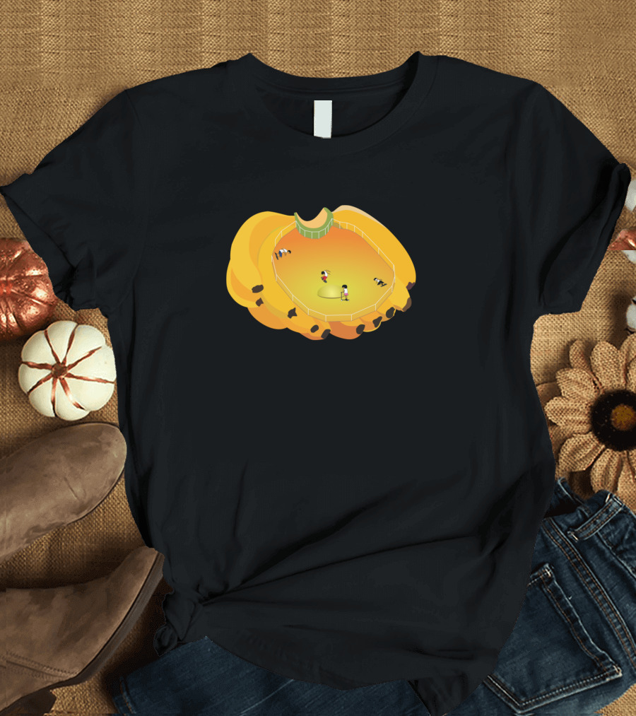 Banana Skate Park Unique Concept with Miniature Figures T-Shirt