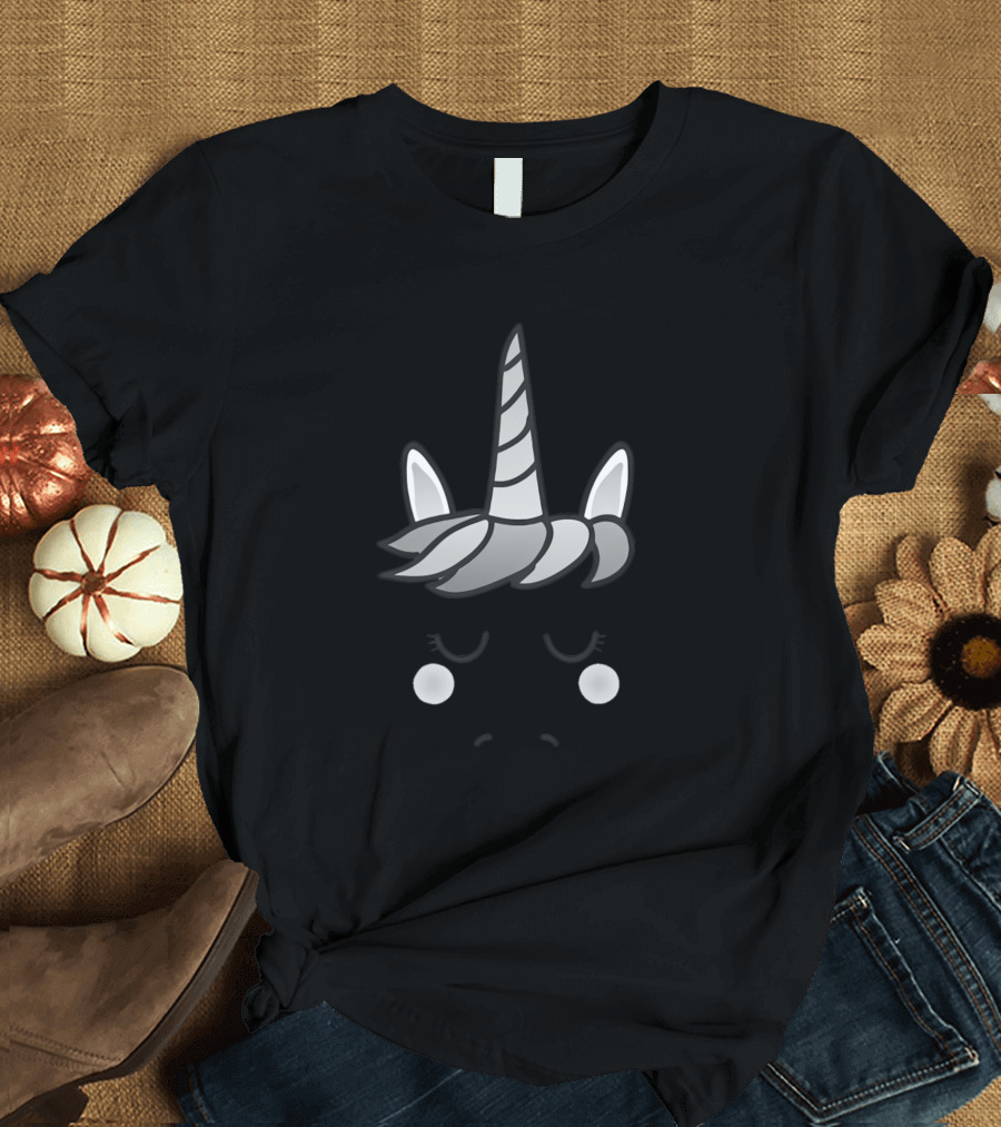 Cute Unicorn Face and Mane T-Shirt