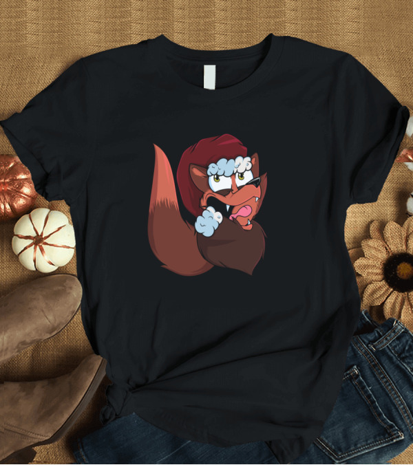 T-Shirt: Holiday Fox Santa Hat Mischief T-Shirt Holiday Fox Santa Hat Mischief T-Shirt
