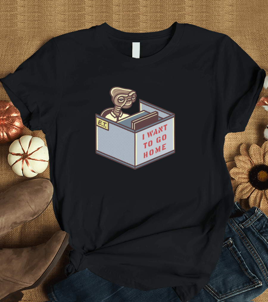 E.T. I Want to Go Home Overworked Cubicle T-Shirt