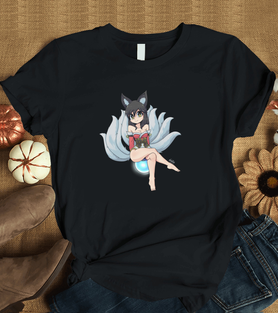 Ahri Chibi Nine-Tailed Fox League of Legends T-Shirt