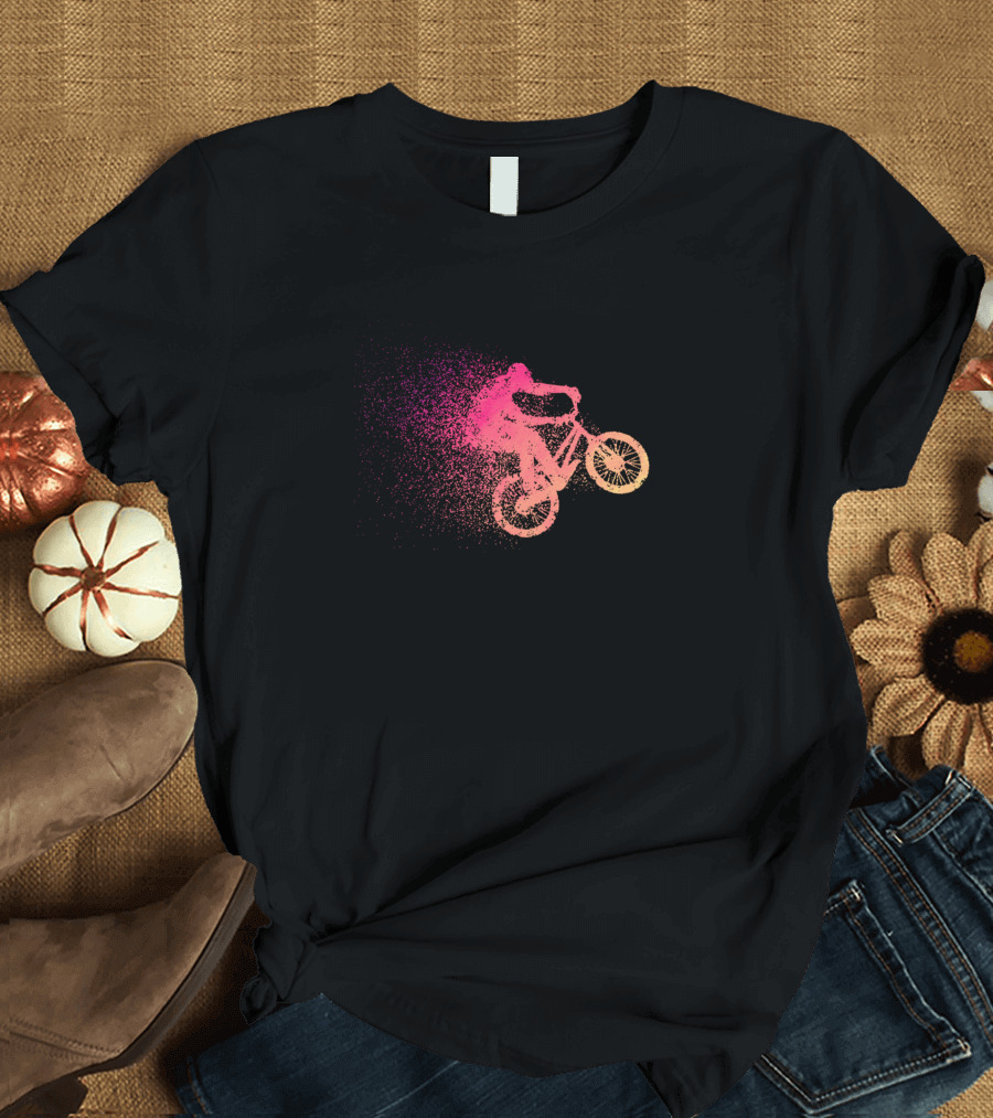 Bmx Bike Rider Performing Stunts Tricks Mini Extreme Freestyle Explosion T-Shirt