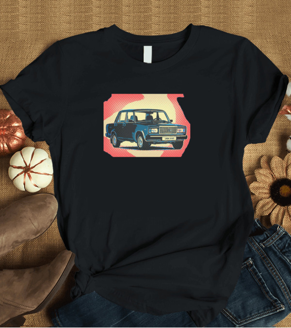 T-Shirt: Lada Riva 2107 Retro Pop Art Car T-Shirt Lada Riva 2107 Retro Pop Art Car T-Shirt